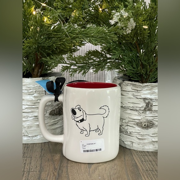 Brand NEW w/Tags Rae Dunn Disney Pixar Up SQUIRREL Double-sided Mug feat. Dug - Picture 1 of 10